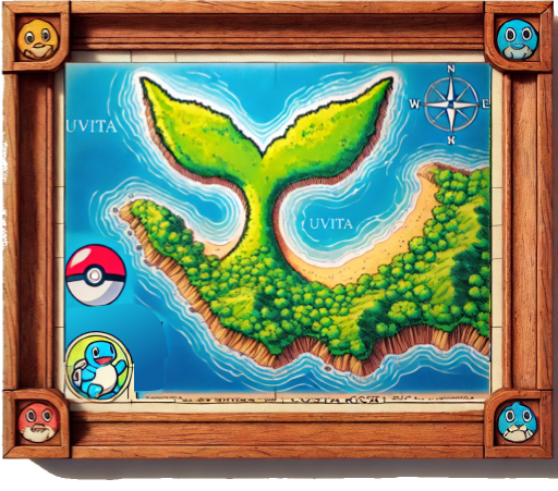 Mapa de Uvita estilo Pokémon